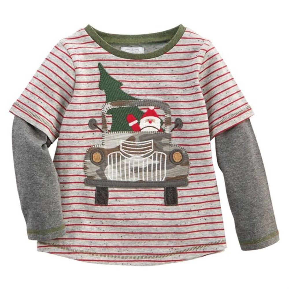 Mudpie Santa top 12-18M NWT